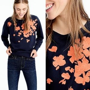 💖J.Crew || Embroidered Floral Sweatshirt